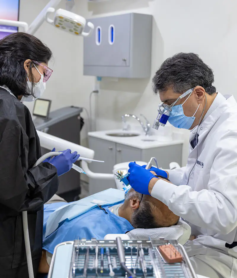 patient receiving dental care at Farsio Dental Specialty Group
